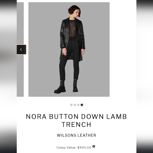 Wilsons Leather Button Down Trench - Picture 11 of 11